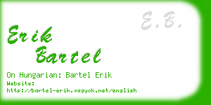 erik bartel business card